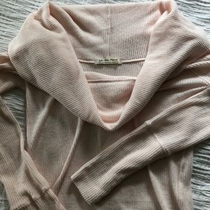 Off the shoulder cozy knit sweater